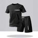 Men's Clothing New Fashion Trend Summer Men's Casual Shorts Short Sleeved Fashion Sports T Shirt Suit_viptrois.com
