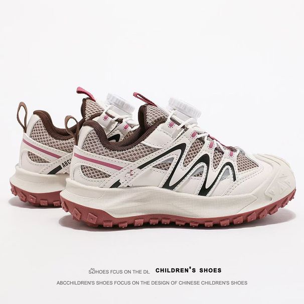 Mother & Kids Children's Shoes 2025 Spring New Girls' Shoes Versatile Casual Shoes Soft Sole Summer And Autumn Rotating Buckle Sports Shoes_viptrois.com