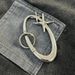 Dual-Star Ellipse Keychain With Free Ring - Sci-Fi Minimalist EDC Organizer (Black/Gunmetal Electroplated)_viptrois.com