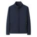 Men's Clothing Men's Autumn And Winter Thick Fleece Sweatshirts Men's Loose Large Size Stand Collar Cardigan Solid Color Winter Zipper Tops_viptrois.com