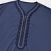 Men's Clothing New Muslim mid sleeve embroidered robe ethnic style men's robe side pocket Muslim robe_viptrois.com