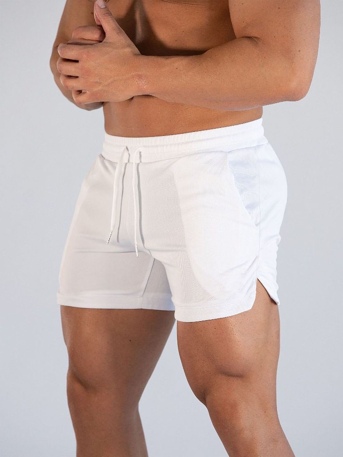Men's Clothing Sports Shorts Men's Fitness Pants Thin Casual Running Mesh Quick Drying Breathable Tight Training Pants_viptrois.com