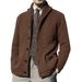 Pulse Foreign Trade Autumn Winter New European American Solid Color Long Sleeve Knitted Cardigan Cross-Border Coat Sweater Men_viptrois.com