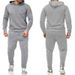 Cross-Border European American Spring And Autumn New Men's Sports Two-Piece Trendy Pullover Hooded Sweatshirt Set_viptrois.com