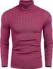 Men's Spring And Autumn New Casual Slim High Collar Pullover Sweater Top Twist Pattern_viptrois.com