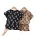 Mother & Kids Children's boy and girl baby suits 2024 Korean version boys' stylish printed suits two-piece suits for small and medium children_viptrois.com