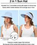 Sun Hats For Womens Wide Brim Visor UV Protection Dual Purpose Hat For Beach Summer Packable Cap_viptrois.com