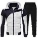 2025 Hoodie Panel Zipper Set Casual Sports Long Sleeve Sweater Pants_viptrois.com