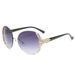 Frameless Diamond Sunglasses - Oversized Round Fashion Shades (European & American Luxe Style)_viptrois.com