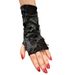 Halloween Beggar Black Ripped Punk Dark Cosplay Costume Accessories Gloves_viptrois.com