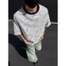 Artistic Burnt Flower Crack Design, Ice Cool Drop Feeling Modal Short Sleeved T-shirt For Men, 20_viptrois.com
