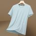 Men's Clothing Ice Silk Stripe Short Sleeved T Shirt Men's Quick Drying Sports Men's Tops_viptrois.com