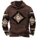 Cross-Border New Casual Hoodie Vintage 3D Printed Men's Sweatshirt European And American Street Style Trendy Shirt_viptrois.com