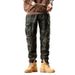 Men's Camo Cargo Pants – Vintage Military Style Relaxed Fit Joggers With Drawstring & Multi-Pockets_viptrois.com