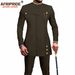 Men's Slim Fit African Print Two-Piece Set – Breathable Polyester Muslim Prayer Outfit_viptrois.com