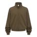 Men's Clothing Brushed Fleece Zip-Up Hoodie – High Neck Unisex Oversized Sweatshirt, 410g Cotton Blend, Anti-Pilling & Moisture-Wicking_viptrois.com