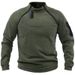 Loom Stand Collar Sweatshirt Spring Autumn Loose Solid Color Outdoor Warm Breathable Tactical Men's Top In Stock Wholesale_viptrois.com