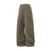 Men's Clothing Retro Textured Pure Cotton Silhouette Scimitar Pants Men's Autumn New Straight Loose Split Design Trendy Brand Casual Trousers_viptrois.com
