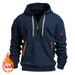 2024 Autumn Winter Men's Casual Multi-Zipper Arm Pocket Sweatshirt Pullover Large Size Fleece Hoodie For Men_viptrois.com