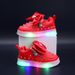 Spring And Autumn New Breathable Bowknot Hot Diamond Running Shoes Princess Style 1 6 Years Old Luminous Shoes_viptrois.com