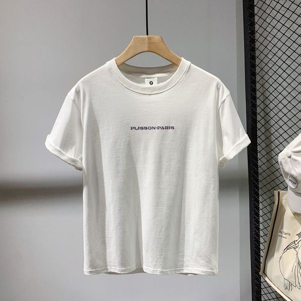 2025 Trend Fashion Printed Short Sleeve T-Shirt Men's Summer Loose Crew Neck Versatile Casual Handsome T-Shirt Top_viptrois.com