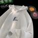 Autumn And Winter Retro Loose Hoodie Men's Hooded Letter Fashion Versatile Top Jacket_viptrois.com