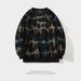 White Background Flat Spring And Autumn New Men's Hoodie Casual Versatile Youth Handsome Long Sleeved T-Shirt Round Neck A43_viptrois.com