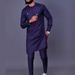 Men's Clothing New men's ethnic style suit striped long sleeved 2 piece suit holiday wedding men's suit_viptrois.com