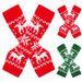 Unisex Warm half-finger gloves knitted acrylic deer cuff for Christmas Day medium length men and women_viptrois.com