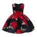 Mother & Kids Girls Dress Foreign Trade Girl Children's Clothing Red Vest Dress Printed Princess Dress Children's Performance Dress Skirt_viptrois.com