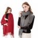 Women's Scarves Winter Men's And Women's Solid Color Scarves And Shawls. Imitation Solid Color Cashmere Brushed Scarves And Shawls_viptrois.com