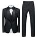 CT Men's Formal Suit 803 Host Emcee Wedding Groomsman Jacquard Three-Piece Set 3D Pattern_viptrois.com