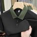 Men's Clothing New Fashion Casual Simple Lapel Men's T Shirt_viptrois.com