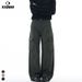 Relaxed-Fit Cargo Pants With Adjustable Waist Workwear Style Drop-Cuff Casual Trousers For Men_viptrois.com