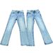 Men's Clothing Marble Pattern Washed Distressed Cleanfit Flared Denim Snowflake Pattern Commuter Top Men's Versatile Trousers_viptrois.com