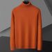 Men's Clothing Turtleneck sweater for men autumn and winter inner wear slim long collar base sweater solid color trendy sweater warm sweater_viptrois.com