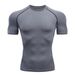 Men's Quick Drying Short Sleeve T-Shirt Space Station Fitness Sports Top Breathable Polyester For Running Training_viptrois.com