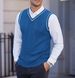 Men's Clothing Men's Waistcoat Knitted Vest Sleeveless Casual Large Size Men's Clothing Foreign Trade Style V Neck Thickened Vest Bottoming Shirt_viptrois.com