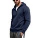 Men's Heavyweight Fleece Zip-Up Hoodie – Winter Pullover With Contrast Stitching & Kangaroo Pockets (S-XXXL, Stand Collar)_viptrois.com