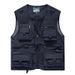 Men's Quick-Dry Mesh Vest With Multiple Pockets, Outdoor Fishing Photography Sleeveless Jacket, Plus Size (Up To 6XL)_viptrois.com