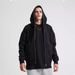 Men's Clothing Sweatshirts Zipper Hoodies Retro Long Sleeves Oversized Black Hooded Sweatshirts_viptrois.com