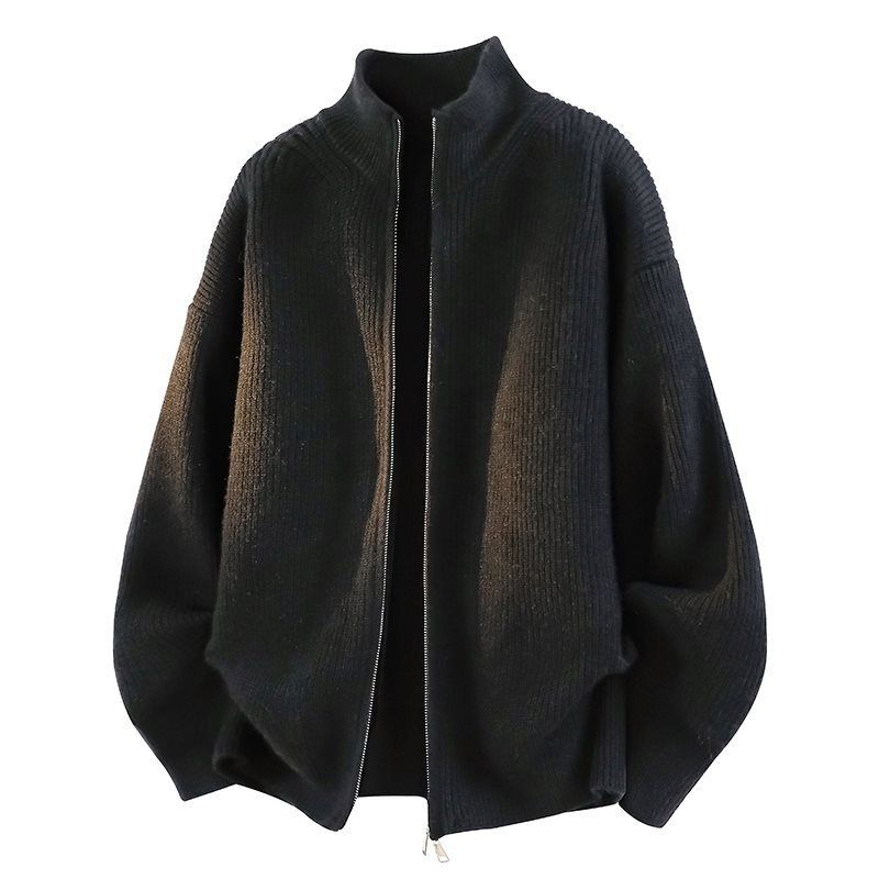 Knitted Cardigan 2025 Autumn Winter New Trendy Round Neck Jacket Men's Outerwear Sweater 941P54_viptrois.com