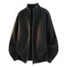 Knitted Cardigan 2025 Autumn Winter New Trendy Round Neck Jacket Men's Outerwear Sweater 941P54_viptrois.com
