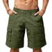 Men's Solid Color Loose Fit Summer Casual Shorts With Multiple Pockets Workwear Sports Five Point_viptrois.com