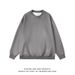 Suede Spring And Autumn New Sweater Men's American Retro Fashion Solid Color Crew Neck Long Sleeve Top Men's Youth Bottom Shirt_viptrois.com