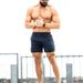 Men's wear sports shorts Thin mesh quick drying casual running breathable five quarter shorts_viptrois.com