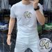 One Piece From The Source Factory, European Fashion Spot Three-dimensional Letter Printing Breathable Mercerized Cotton T-shirt_viptrois.com