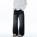 Men’s Distressed Black Washed Jeans – Loose Fit High Street Vintage Denim (Sizes S-2XL)_viptrois.com