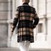 Loom Loom Foreign Trade European And American Men's Autumn 2025 New Casual Plaid Woolen Coat Mid-Length Overcoat_viptrois.com