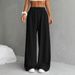 Women's Clothing Autumn And Winter Commuting All Match Casual Trousers Comfortable Loose High Waist Wide Leg Sweatpants_viptrois.com
